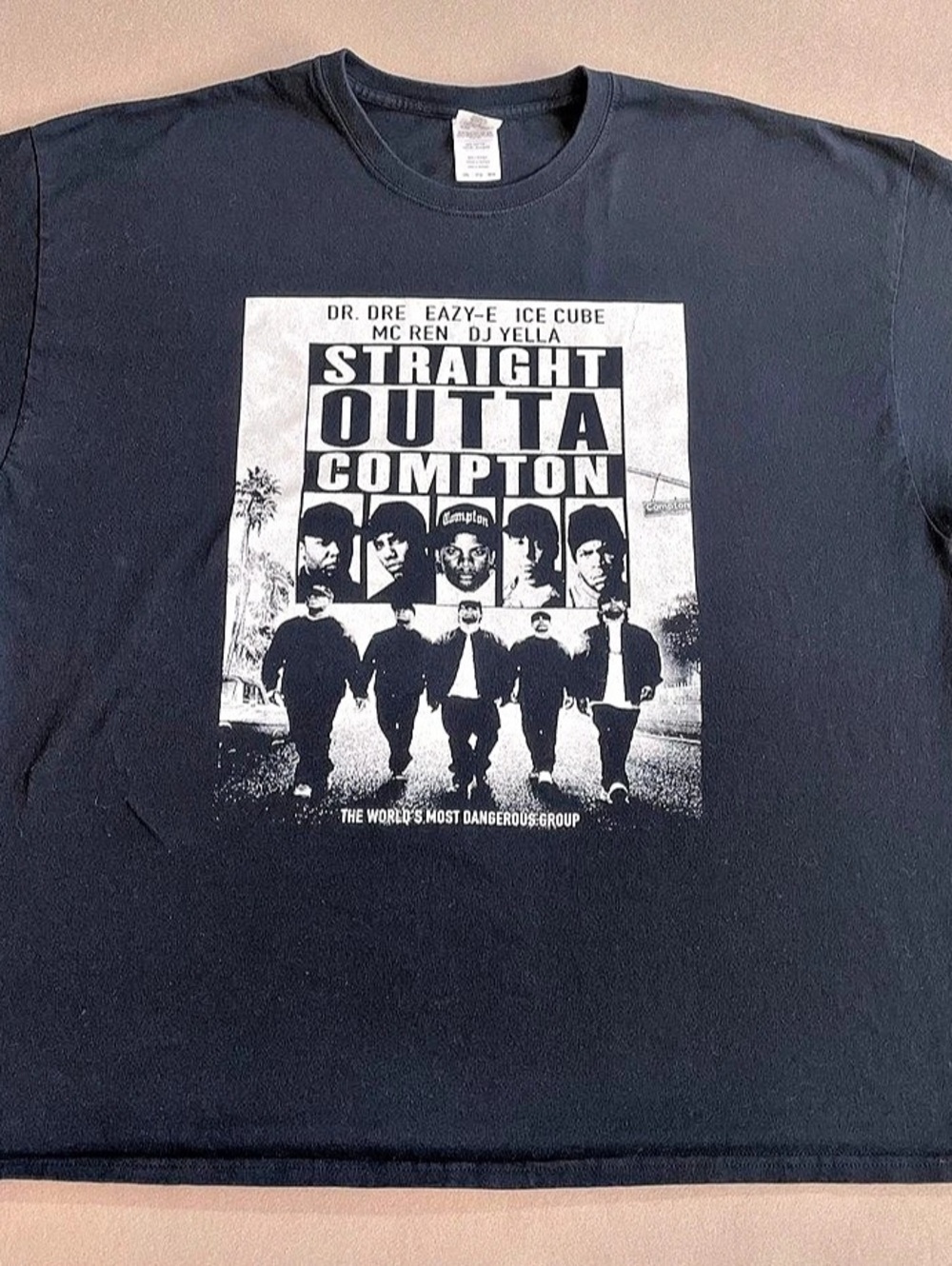 Gildan Rap Tee Straight Outta Compton Graphic T-Shirt 3XL